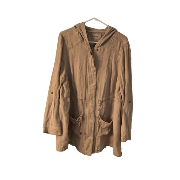 TORRID Twill Anorak Hooded Jacket - Size 1X - Picture 1 of 1